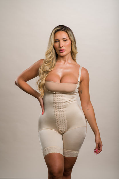 Faja Khloe - Body Reductor con Control de Abdomen Fuerte y Efecto Levanta Glúteos